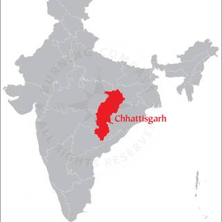 Chhattisgarh map wallpaper