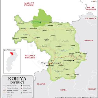 Chhattisgarh map wallpaper