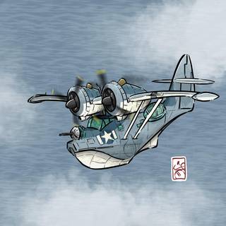 Flying boat wallpaper