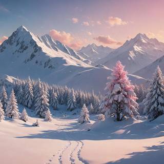 Winter landscape 2560x1440 wallpaper