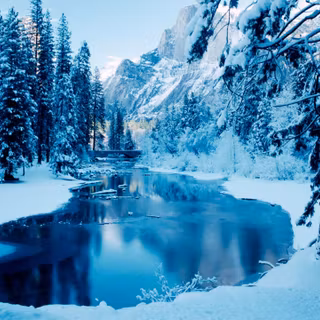 Winter landscape 2560x1440 wallpaper
