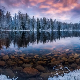 Winter landscape 2560x1440 wallpaper