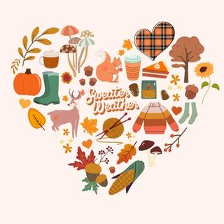 Cute autumn phone wallpaper