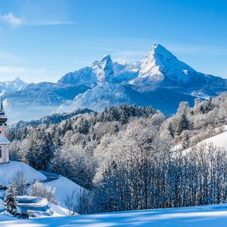 Winter landscape 2560x1440 wallpaper