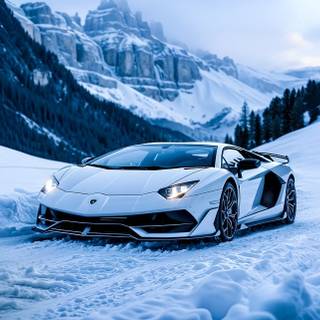 Winter sport cars wallpaper