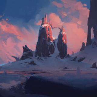 Winter landscape 2560x1440 wallpaper