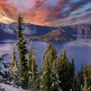 Winter landscape 2560x1440 wallpaper