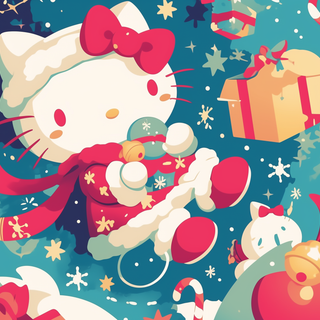 Hello Kitty Christmas laptop wallpaper