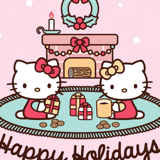 Hello Kitty Christmas iPad wallpaper