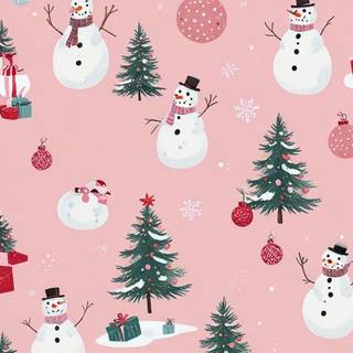 Preppy Christmas collages wallpaper