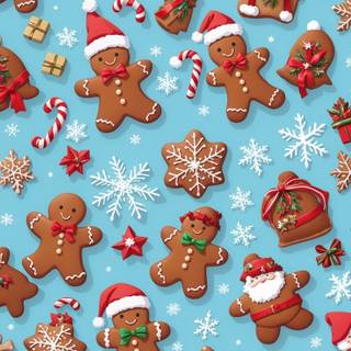Preppy Christmas collages wallpaper