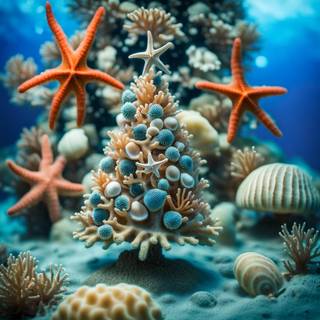 Underwater Christmas tree wallpaper