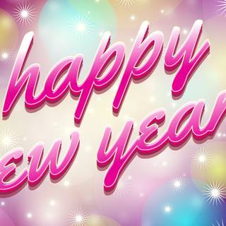 Pink Happy New Year wallpaper