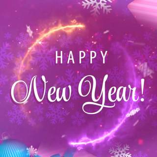 Pink Happy New Year wallpaper