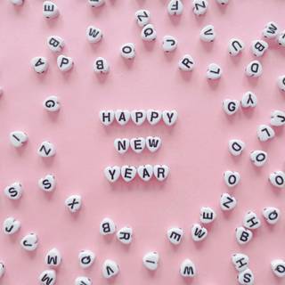 Pink Happy New Year wallpaper