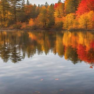 Autumn trees phone wallpaper