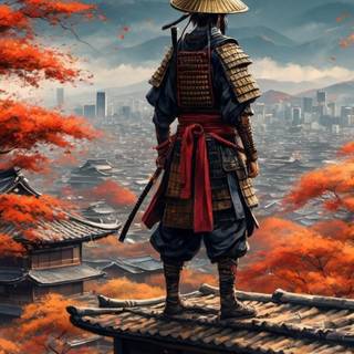 Japanese samurai iPhone wallpaper