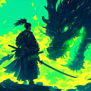 Samurai autumn 4k wallpaper