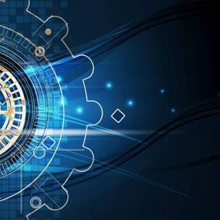 Futuristic blue wallpaper