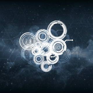 Futuristic blue wallpaper