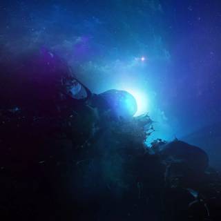 Futuristic blue wallpaper