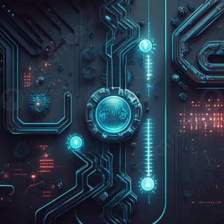 Futuristic blue wallpaper