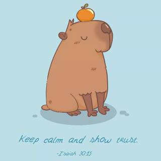 Capybara cartoon wallpaper