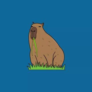 Capybara cartoon wallpaper