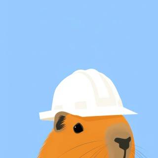 Capybara cartoon wallpaper