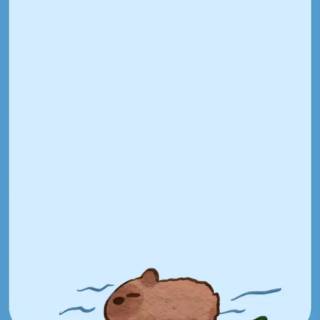 Capybara cartoon wallpaper