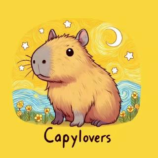 Capybara cartoon wallpaper