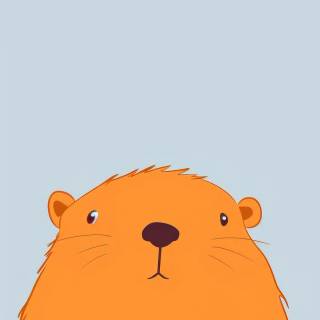 Capybara cartoon wallpaper