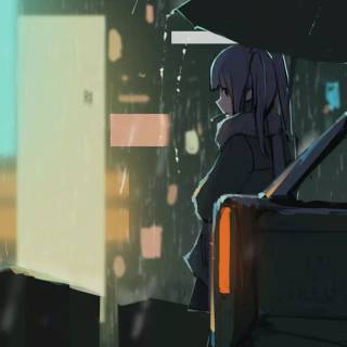 Anime girl lofi wallpaper