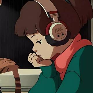 Anime girl lofi wallpaper