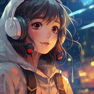 Anime girl lofi wallpaper