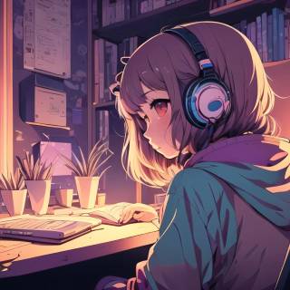 Anime girl lofi wallpaper