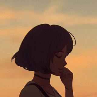 Anime girl lofi wallpaper