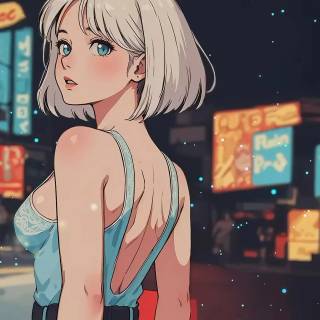 Anime girl lofi wallpaper