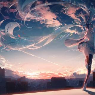 Anime girl lofi wallpaper