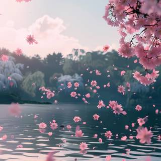 Pink Sakura iPhone wallpaper