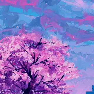 Pink Sakura iPhone wallpaper