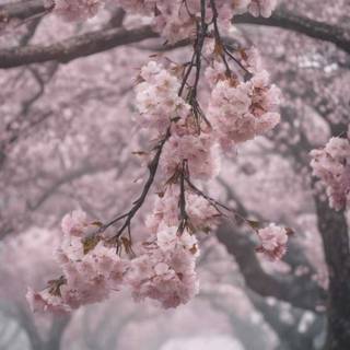 Pink Sakura iPhone wallpaper