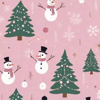 Preppy aesthetic Christmas iPad wallpaper