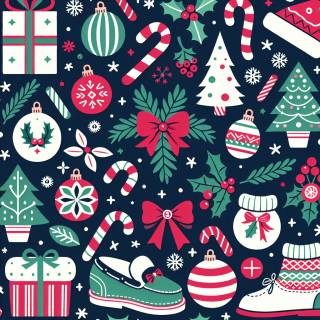 Preppy aesthetic Christmas iPad wallpaper