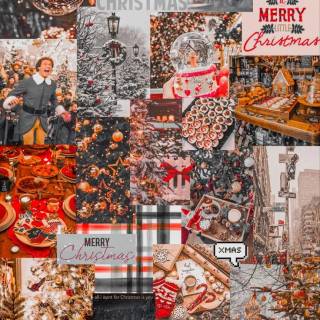 Preppy aesthetic Christmas iPad wallpaper