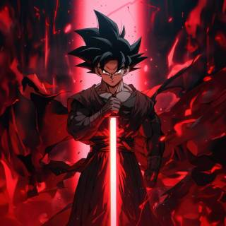 Minimalist black anime horizontal wallpaper