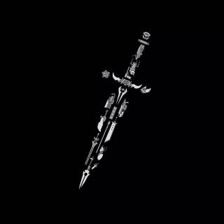 Minimalist black anime horizontal wallpaper