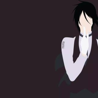 Minimalist black anime horizontal wallpaper