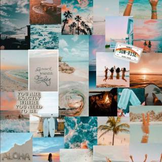 Summer collage wallpaper