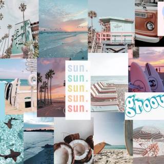 Summer collage wallpaper